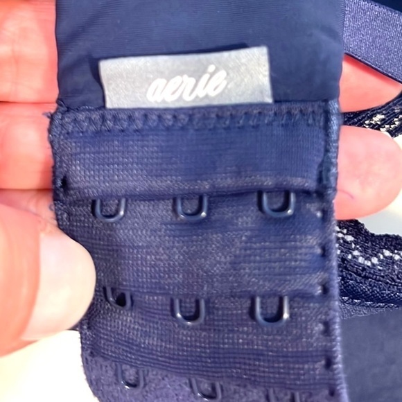 ⭐️Aerie,36-D, Blue Demi-bra,wireless with lace trim,Hook in Back for Racer/Back! - Picture 4 of 10